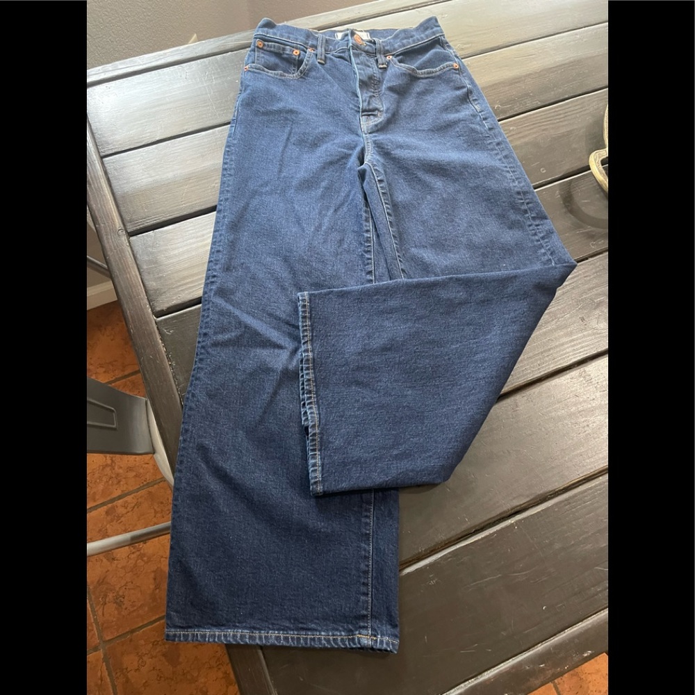 Madewell High Rise Wide Leg Cropped Jean